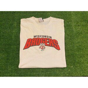 Vintage Wisconsin Badgers shirt mens extra large Y2K white football Retro red A